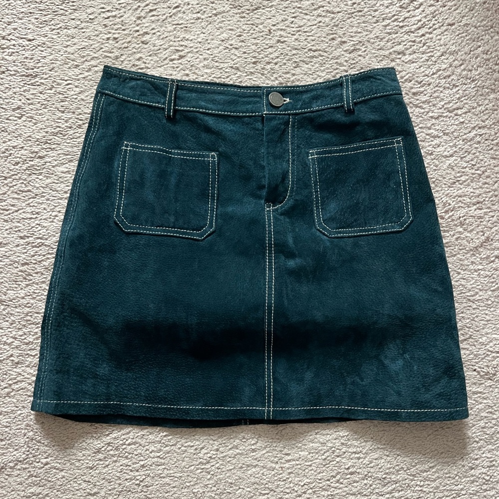 BLANKNYC blue suede skirt
